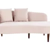 Left Hand Velvet Chaise Lounge Pink Chaumont