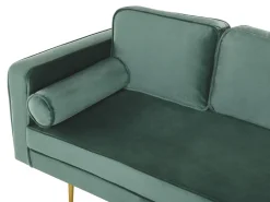 Left Hand Velvet Chaise Lounge Mint Green Miramas