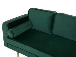 Left Hand Velvet Chaise Lounge Emerald Green Miramas