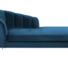 Left Hand Velvet Chaise Lounge Navy Blue Allier