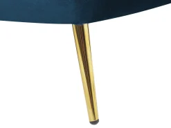 Left Hand Velvet Chaise Lounge Navy Blue Allier