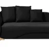 Left Hand Velvet Chaise Lounge With Storage Black Meri