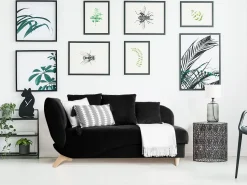 Left Hand Velvet Chaise Lounge With Storage Black Meri