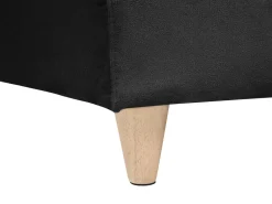 Left Hand Velvet Chaise Lounge With Storage Black Meri