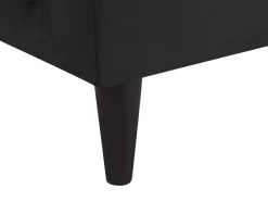 Left Hand Velvet Chaise Lounge Black Luiro