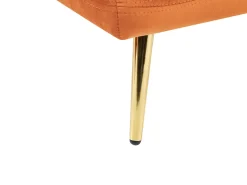 Left Hand Velvet Chaise Lounge Orange Gonesse