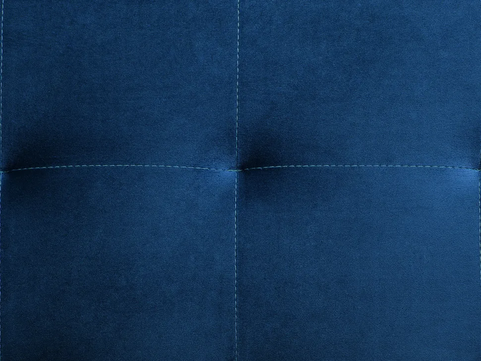Left Hand Velvet Corner Sofa With Ottoman Navy Blue Aberdeen