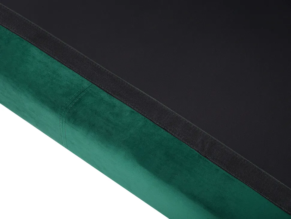 Left Hand Velvet Corner Sofa With Ottoman Emerald Green Oslo