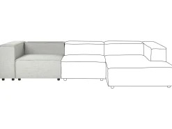 Linen Corner Section Grey Aprica