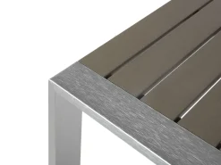 Lounge Set Aluminium 4-Sitzer Auflagen Dunkelgrau Salerno