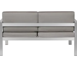 Lounge Set Aluminium 4-Sitzer Auflagen Dunkelgrau Salerno
