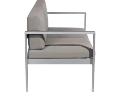 Lounge Set Aluminium 4-Sitzer Auflagen Dunkelgrau Salerno