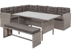 Lounge Set Rattan Grau Viterbo
