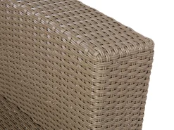 Lounge Set Rattan Hellbraun 9-Sitzer Rund Auflagen Weis Severo