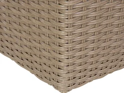 Lounge Set Rattan Hellbraun 9-Sitzer Rund Auflagen Weis Severo