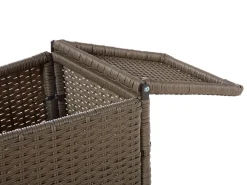 Lounge Set Rattan Hellbraun 9-Sitzer Rund Auflagen Weis Severo
