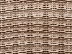 Lounge Set Rattan Hellbraun 6-Sitzer Rechtsseitig Modular Auflagen Hellgrau Contare