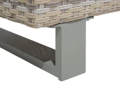 Lounge Set Rattan Hellbraun 5-Sitzer Modular Auflagen Grau Lanciano