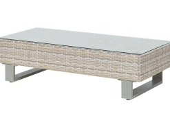 Lounge Set Rattan Hellbraun 5-Sitzer Modular Auflagen Grau Lanciano