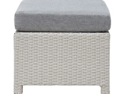 Lounge Set Rattan Hellgrau 4-Sitzer Auflagen Grau Milano