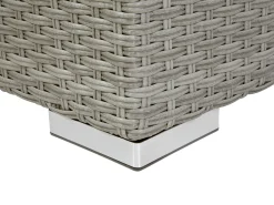 Lounge Set Rattan Hellgrau 8-Sitzer Modular Auflagen Grau Xxl