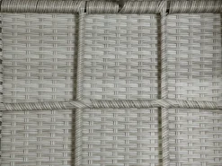 Lounge Set Rattan Hellgrau 8-Sitzer Modular Auflagen Grau Xxl