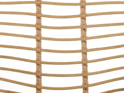 Lounge Set Rattan Naturlich 4-Sitzer Auflagen Schwarz Minori