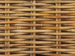 Lounge Set Rattan Naturlich 4-Sitzer Rechtsseitig Modular Auflagen Cremeweis Varallo