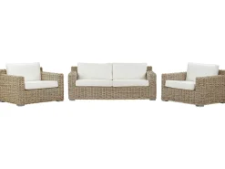 Lounge Set Rattan Naturlich 4-Sitzer Ardea