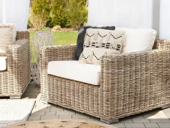 Lounge Set Rattan Naturlich 4-Sitzer Ardea