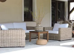 Lounge Set Rattan Naturlich 4-Sitzer Ardea