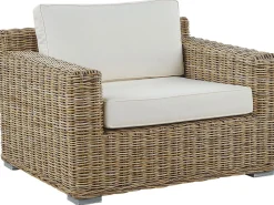 Lounge Set Rattan Naturlich 4-Sitzer Ardea