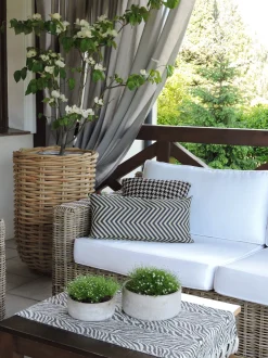 Lounge Set Rattan Naturlich 4-Sitzer Ardea