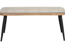 Lounge Set Rattan Naturlich 4-Sitzer Auflagen Hellgrau Corinth Ii