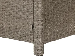 Lounge Set Rattan Taupe 5-Sitzer Auflagen Grau Fonti