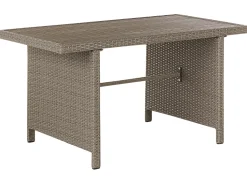 Lounge Set Rattan Taupe 5-Sitzer Auflagen Grau Fonti