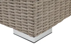Lounge Set Rattan Taupe 6-Sitzer Linksseitig Modular Auflagen Hellgrau Contare