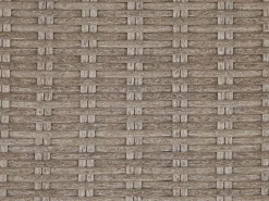 Lounge Set Rattan Taupe 6-Sitzer Linksseitig Modular Auflagen Hellgrau Contare