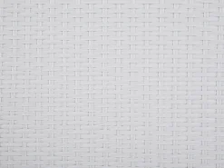 Lounge Set Rattan Weis 8-Sitzer Modular Auflagen Grau Xxl