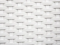 Lounge Set Rattan Weis 6-Sitzer Auflagen Grau Roma