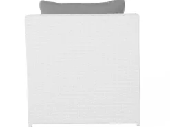 Lounge Set Rattan Weis 6-Sitzer Auflagen Grau Roma