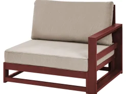 Lounge Set Zertifiziertes Holz Mahagonibraun 5-Sitzer Modular Auflagen Taupe Timor Ii