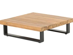 Lounge Set Zertifiziertes Akazienholz 5-Sitzer Hellbraun Auflagen Grau Mykonos