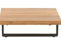 Lounge Set Zertifiziertes Akazienholz 5-Sitzer Hellbraun Auflagen Grau Mykonos