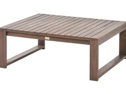 Lounge Set Zertifiziertes Holz Dunkelbraun 4-Sitzer Linksseitig Modular Auflagen Taupe Timor Ii