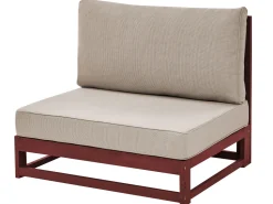 Lounge Set Zertifiziertes Holz Mahagonibraun 4-Sitzer Rechtsseitig Modular Auflagen Taupe Timor Ii