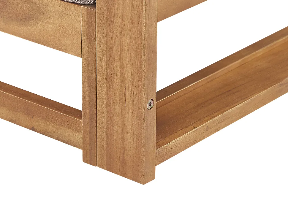 Lounge Set Zertifiziertes Holz Hellbraun 4-Sitzer Linksseitig Modular Auflagen Taupe Timor Ii