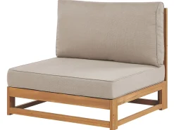 Lounge Set Zertifiziertes Holz Hellbraun 4-Sitzer Linksseitig Modular Auflagen Taupe Timor Ii