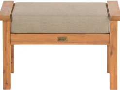 Lounge Set Zertifiziertes Holz Hellbraun 4-Sitzer Auflagen Taupe Manila
