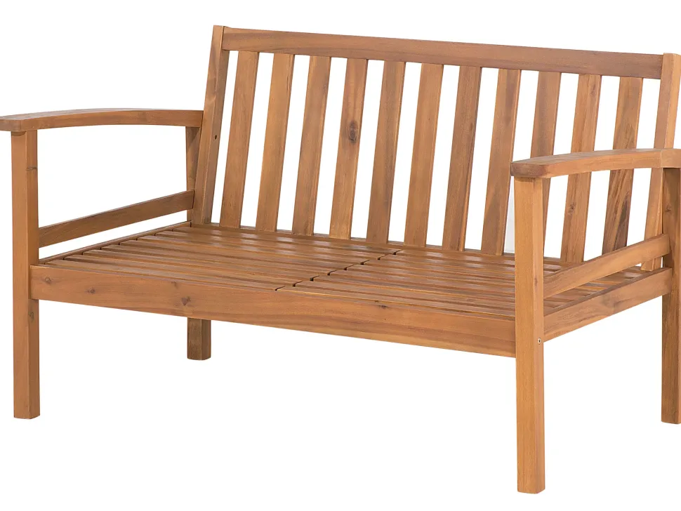 Lounge Set Zertifiziertes Holz Hellbraun 4-Sitzer Auflagen Taupe Manila